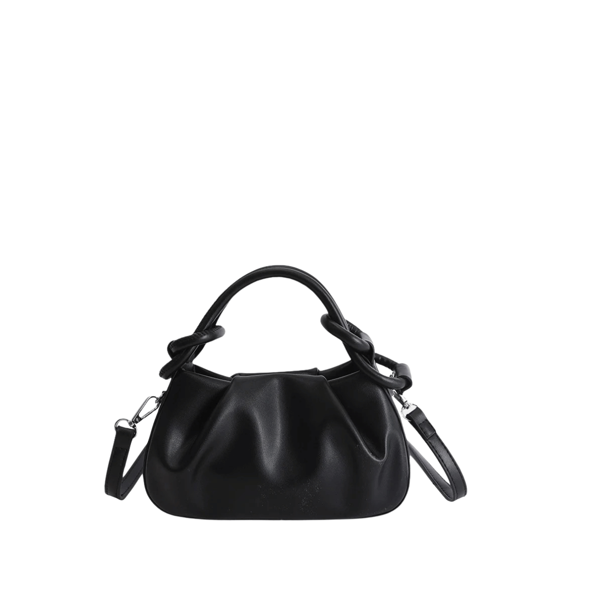 Women's Minimalist Pleated PU Leather Shoulder Bag